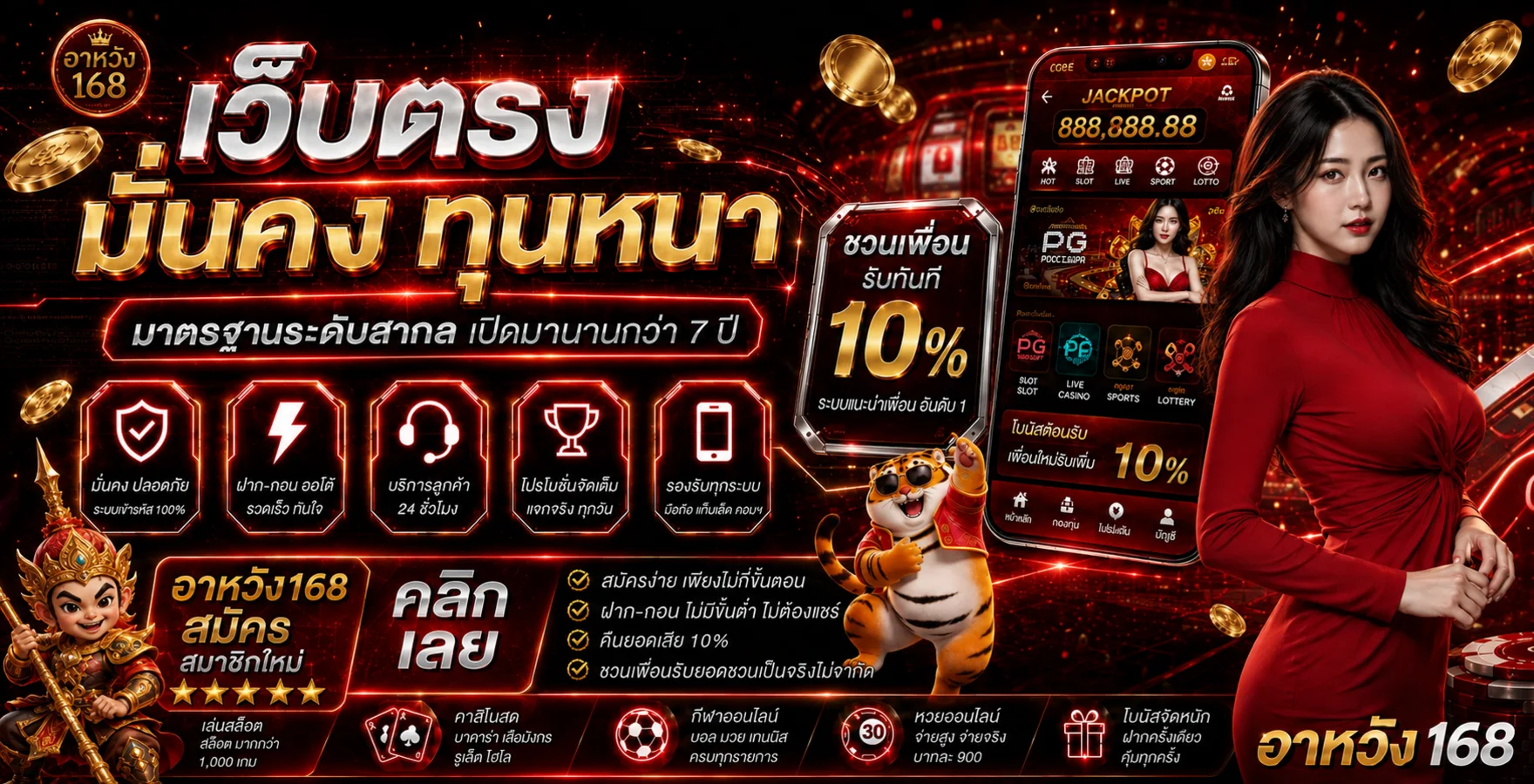 สล็อตออนไลน์ อาหวัง168 พร้อมค่ายเกมและระบบมือถือ